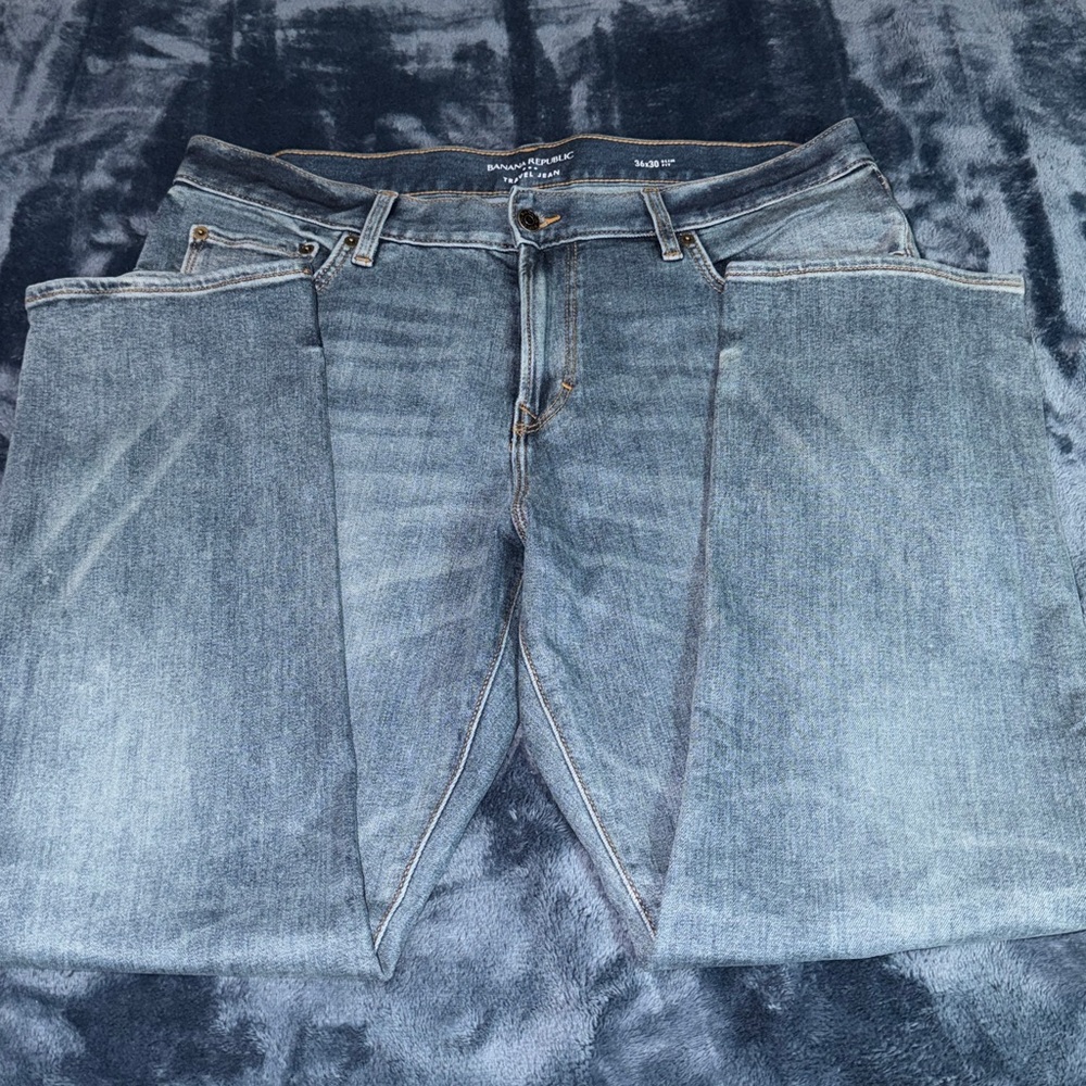 Banana Republic Dark Blue Travel Jeans 36x30
